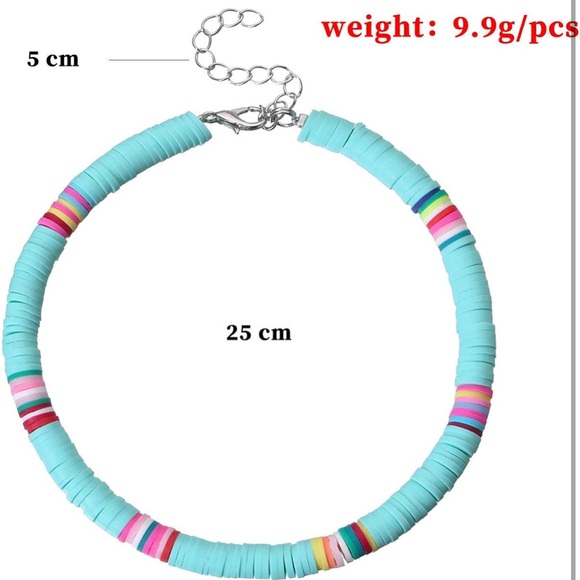 Boho Layered Colorful Beaded Ankle Bracelets Set Brand New - Picture 2 of 7